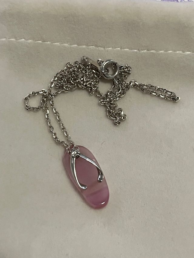 Colgante de plata chancla