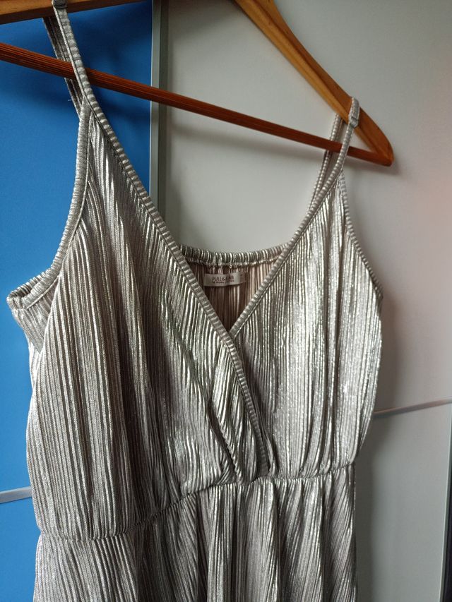 Vestido de Fiesta Arreglado Plata