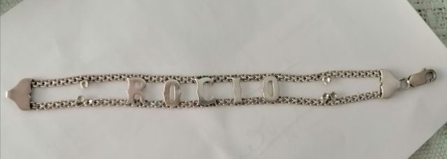 pulsera de plata de ley con nombre