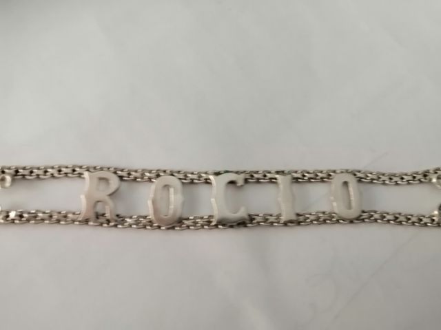 pulsera de plata de ley con nombre