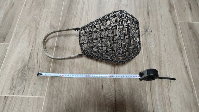 NUEVO. Portavelas metal-mimbre