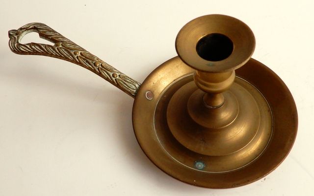 2 PALMATORIAS PORTAVELAS LATÓN ¿BRONCE?