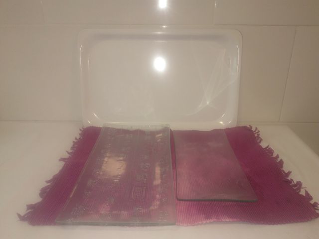 2 bandejas cristal y 1 de plastico