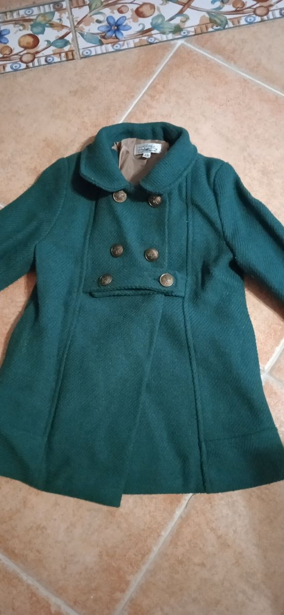 abrigo verde botella talla 2 años