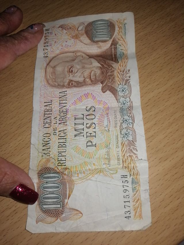 billete 1000 pesos Argentina 