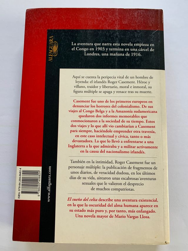 El sueño del celta, de Mario Vargas Llosa