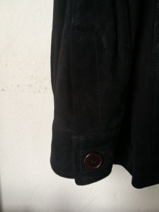 Chaqueta piel ante azul oscuro