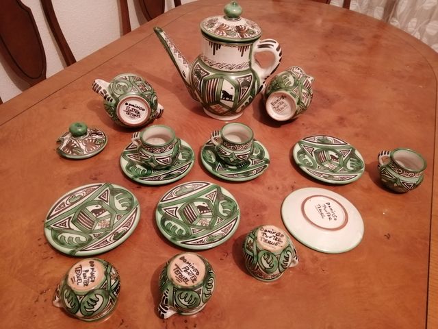 Juego cafe cerámica de Teruel, de Punter