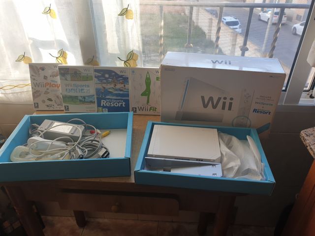 wii completa con 4 juegos 