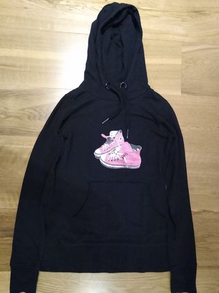 sudadera converse mujer rosa