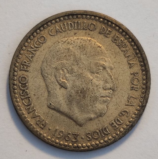 F17 Moneda 1 Peseta 1963-66 EBC