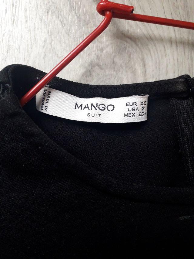 Vestido Negro Mango Talla XS