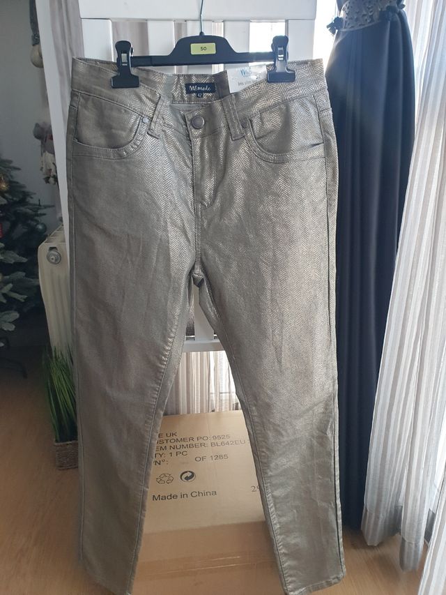 Pantalon nuevo dorado y verde