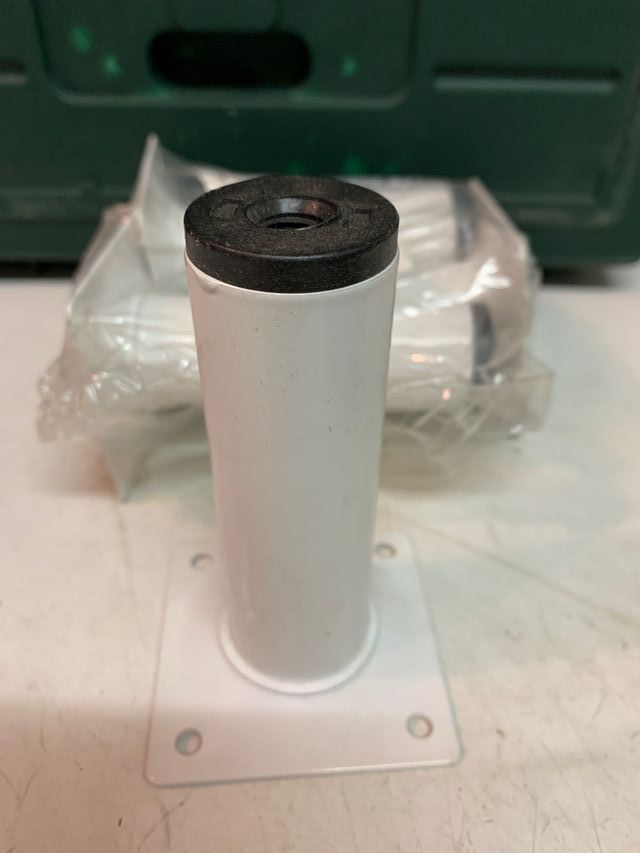 4 pies metalicas blancas de 10 cm alto 4 unidades