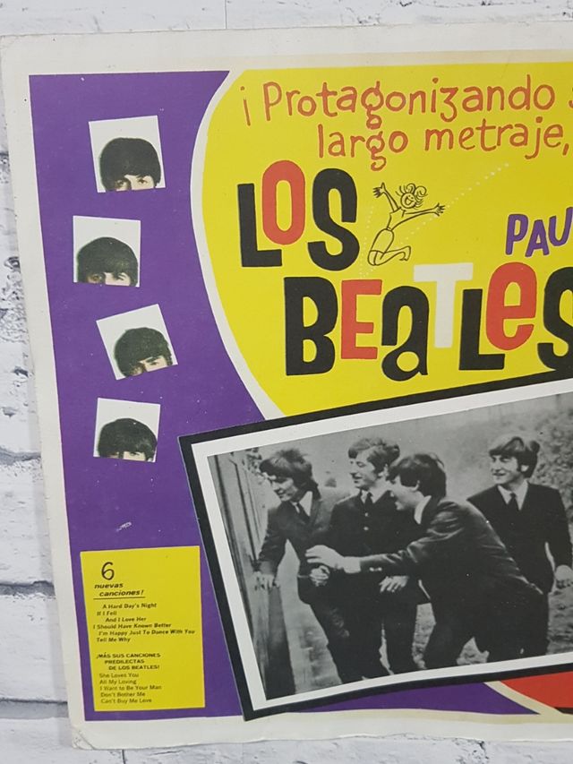 THE BEATLES POSTER ANTIGUO DE SU 1erPELICULA