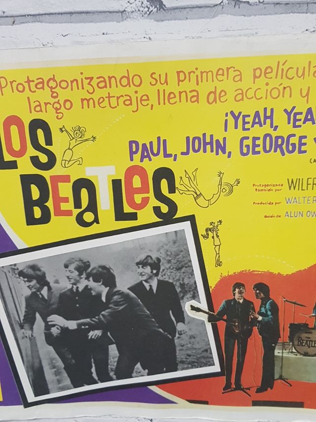 THE BEATLES POSTER ANTIGUO DE SU 1erPELICULA