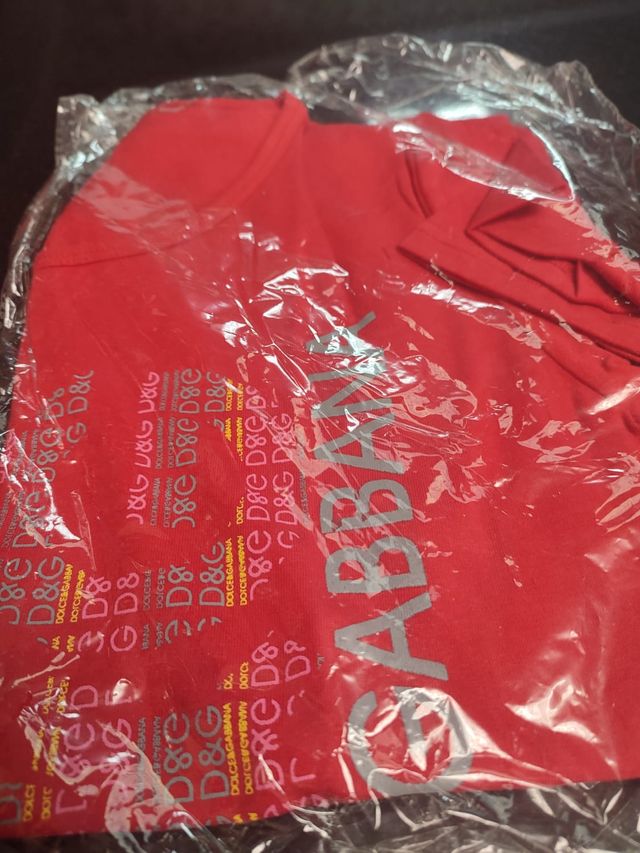 Camiseta manga corta roja D&G talla S/M