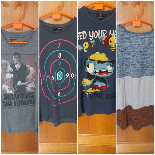 camisetas variadas