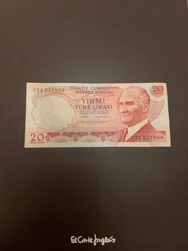 Billete de Turquía 20 liras