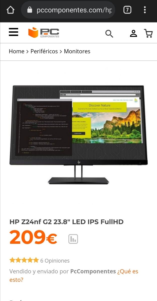 Monitor HP 23.8 pulgadas