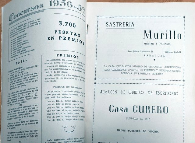 Antiguas revistas ARMAS de 1956