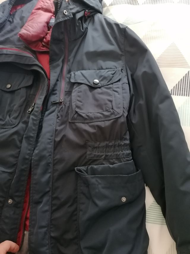 chaquetón tres cuartos con plumón interior