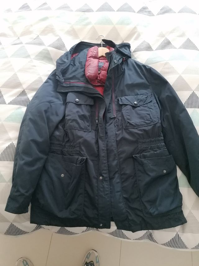 chaquetón tres cuartos con plumón interior