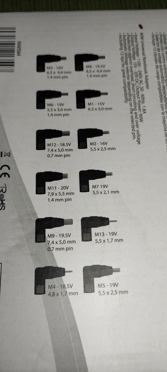adaptador automático Universal portátil