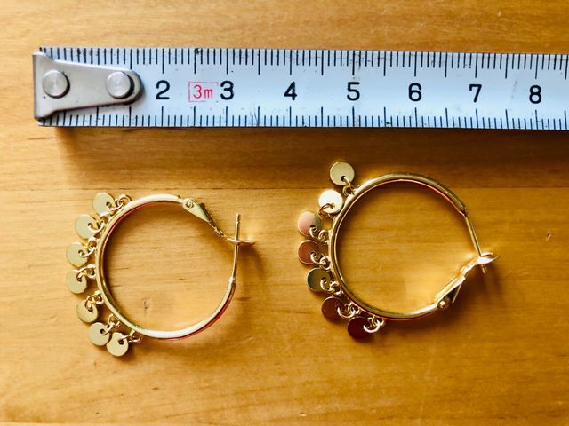 Pendientes aro / plata 925 + dorado / nuevo