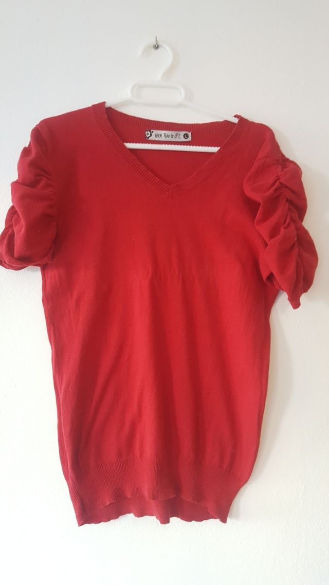 Camiseta manga abullonada