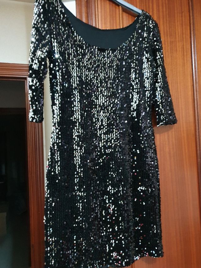 Vestido fiesta lentejuelas talla 38