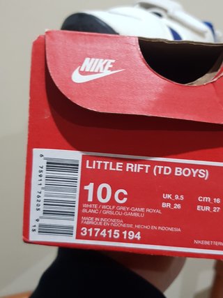 Nike rift (td boys) talla 27 (10c) de segunda mano por 40 EUR en Alcalá de  Guadaíra en WALLAPOP