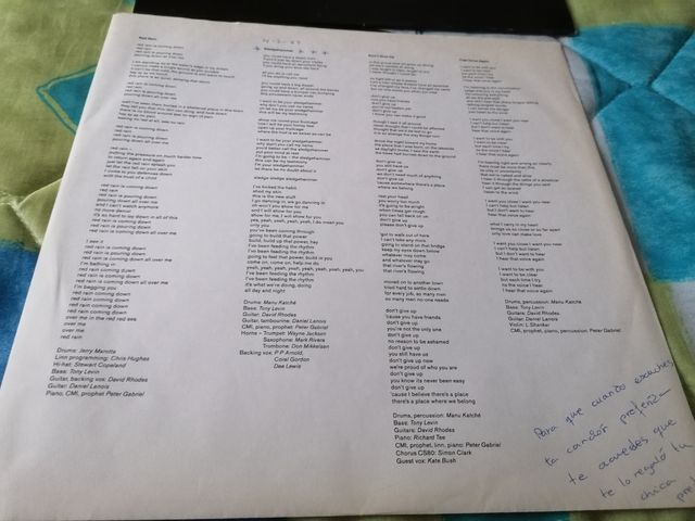 DISCO DE VINILO SO PETER GABRIEL