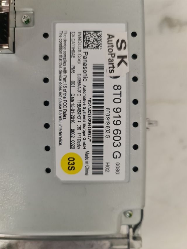 pantalla audi a3,a4,a6,q5