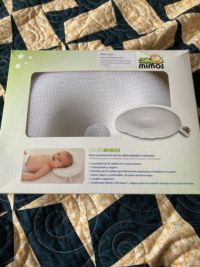 Cojín cabeza bebe Mimos XL (0-10 meses) con funda 