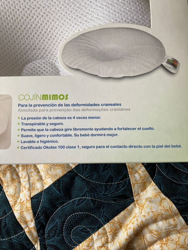 Cojín cabeza bebe Mimos XL (0-10 meses) con funda 