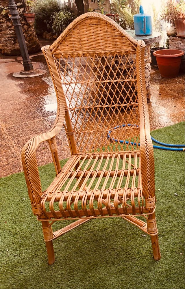 Sillón una plaza mimbre