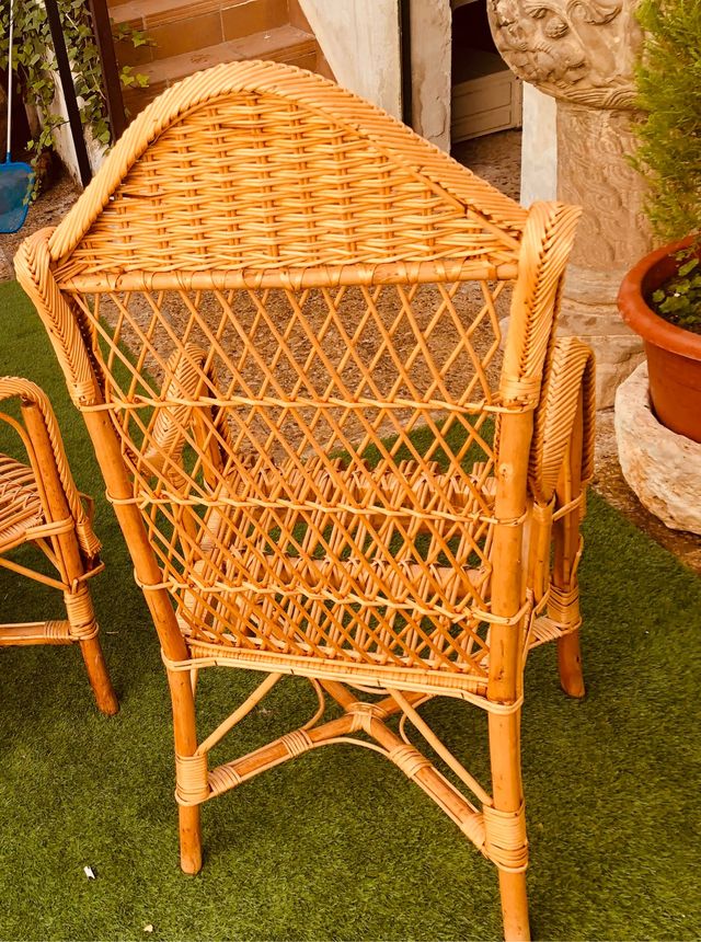 Sillón una plaza mimbre