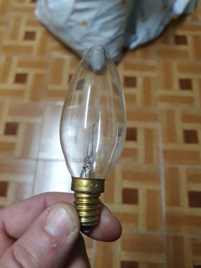 bombilla de vela osram de 25 w traslucida 230 v