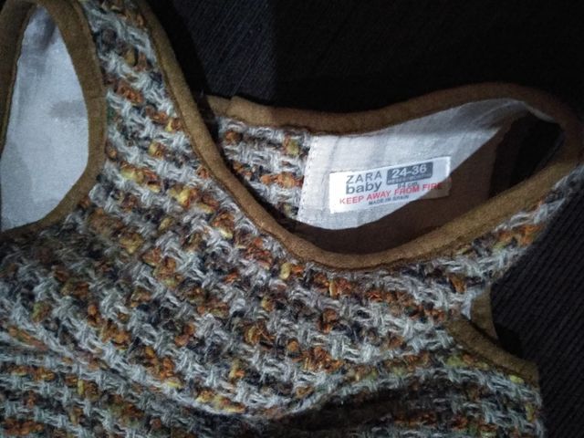 Conjunto vestido y jersey niña Zara