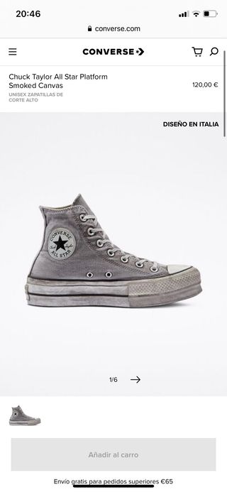 converse grises desgastadas