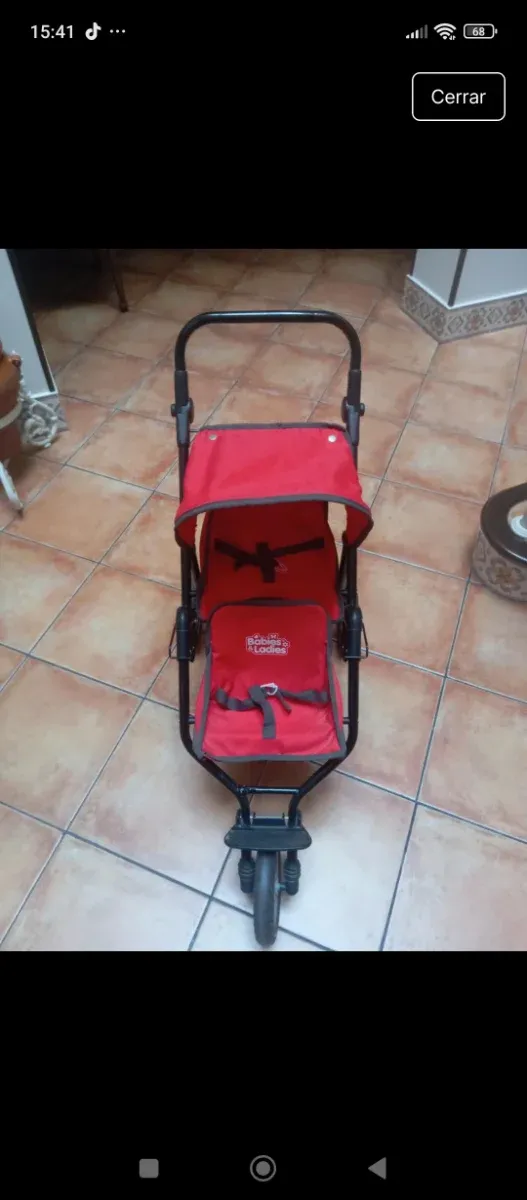 Carro gemelar regulable en altura buen estado