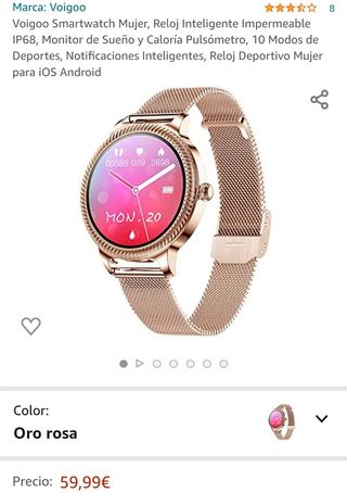 Voigoo Smartwatch Mujer, Reloj Inteligente Imperme de segunda mano por  40,95 EUR en Barcelona en WALLAPOP