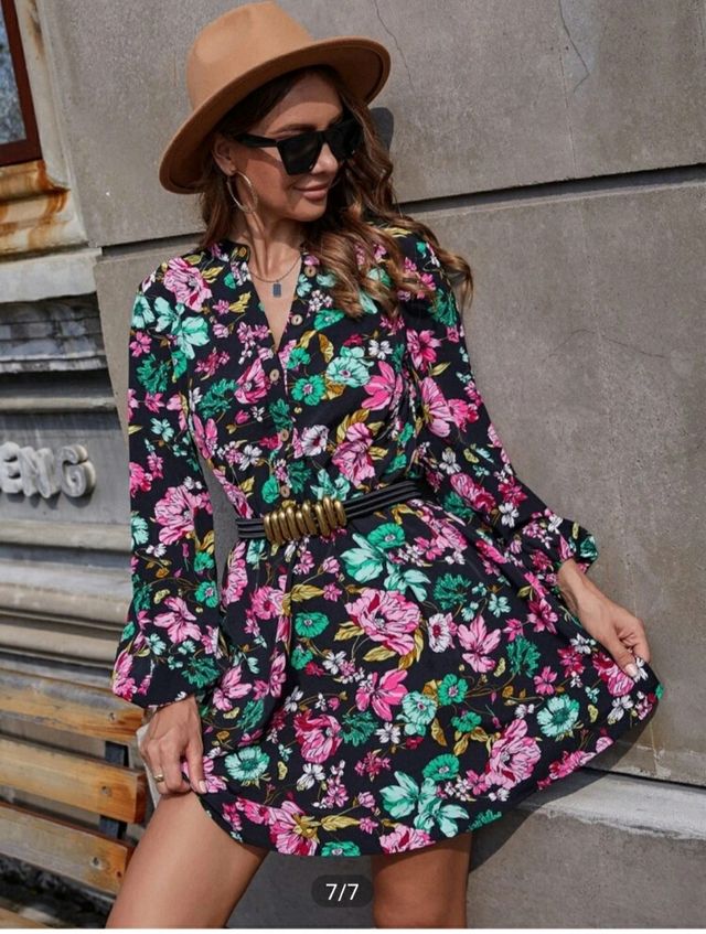 vestido floral M o L