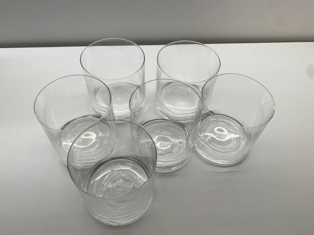 6 copas wisky (9'3cm alto y 9cm diámetro)