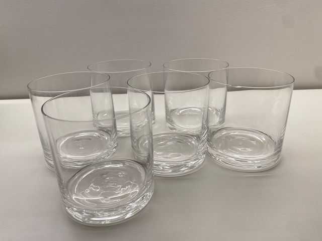 6 copas wisky (9'3cm alto y 9cm diámetro)