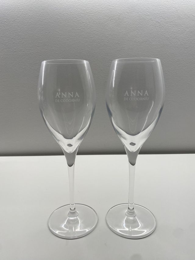 2 copas de cava Anna de Codorniu (21cm alto y 5cm