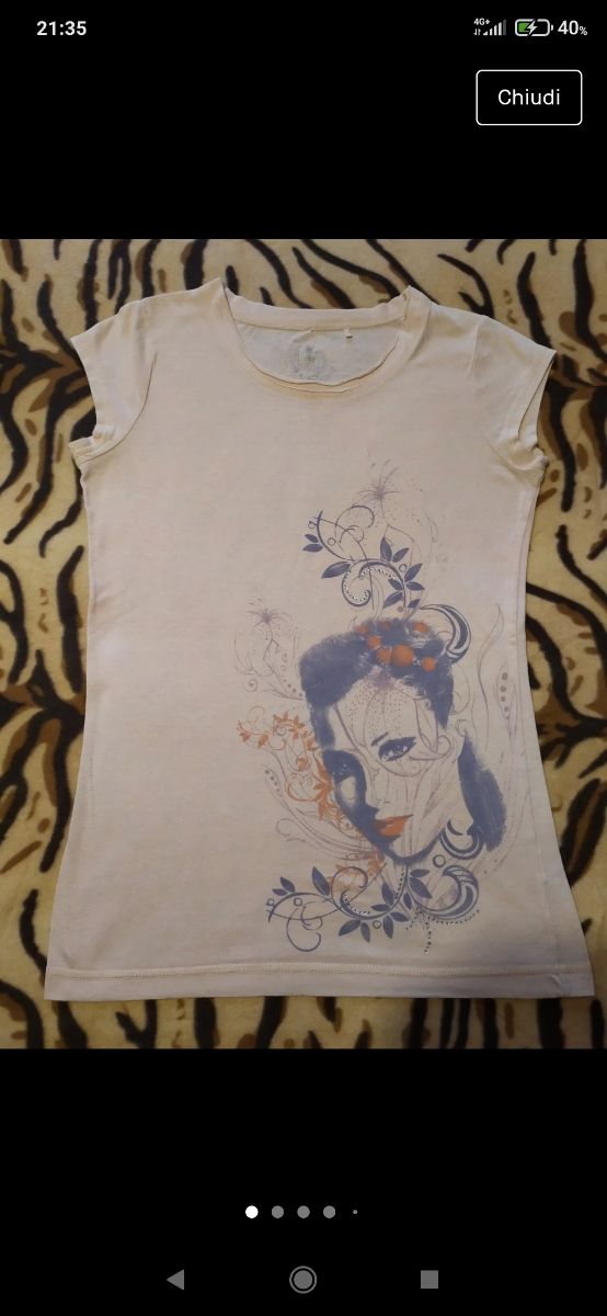 Maglietta maniche corte color rosa cipria