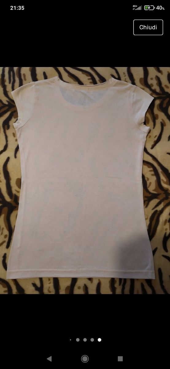 Maglietta maniche corte color rosa cipria