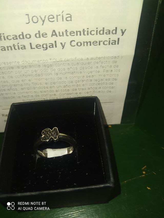 anillo tous plata